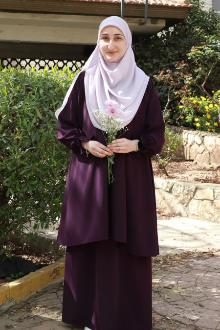 إدناء شرعي "تنورة+كاب" مع هدية توصيل مجاني أو منديل شرعي