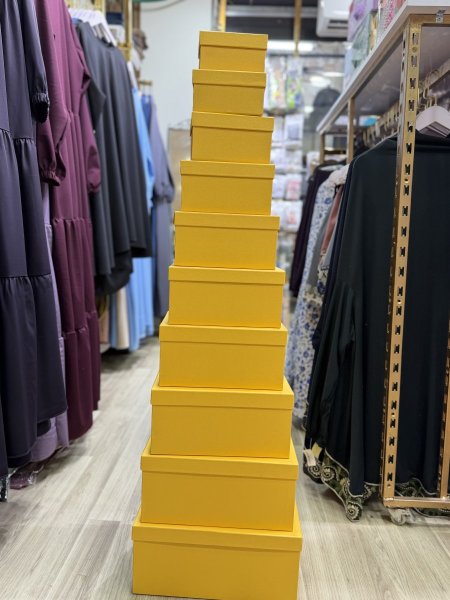 بوكس سادة أصفر عسلي 10 أحجام