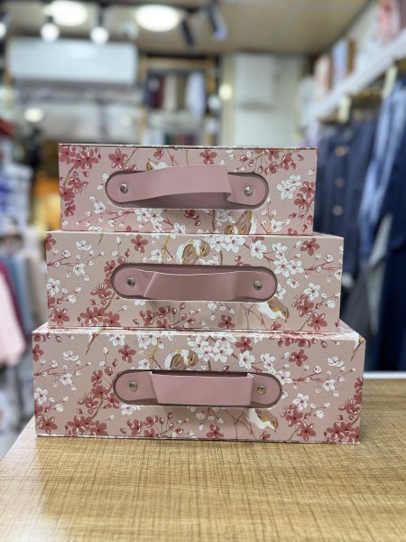 بوكس زهري مع إيد جلد 3 أحجام