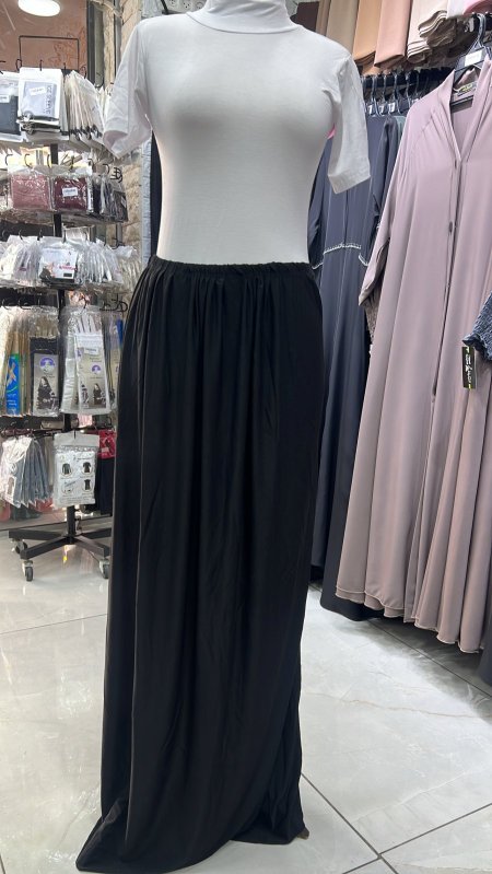 تنورة لايكرا أسود ون سايز